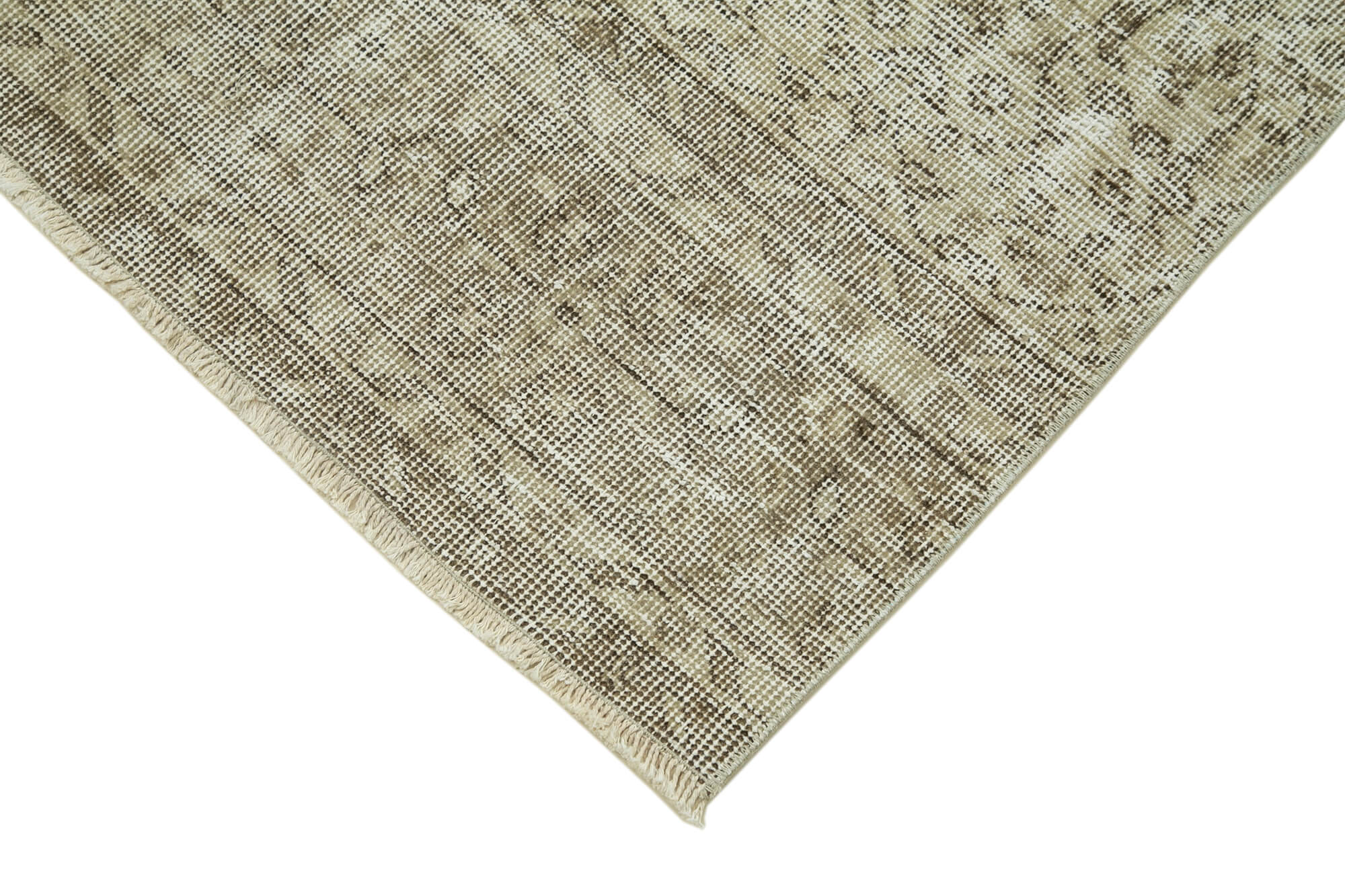 Handmade Vintage Area Rug – Overdyed Wool Rug | Turkish Hand Knotted Carpet 2'7''x10'2''