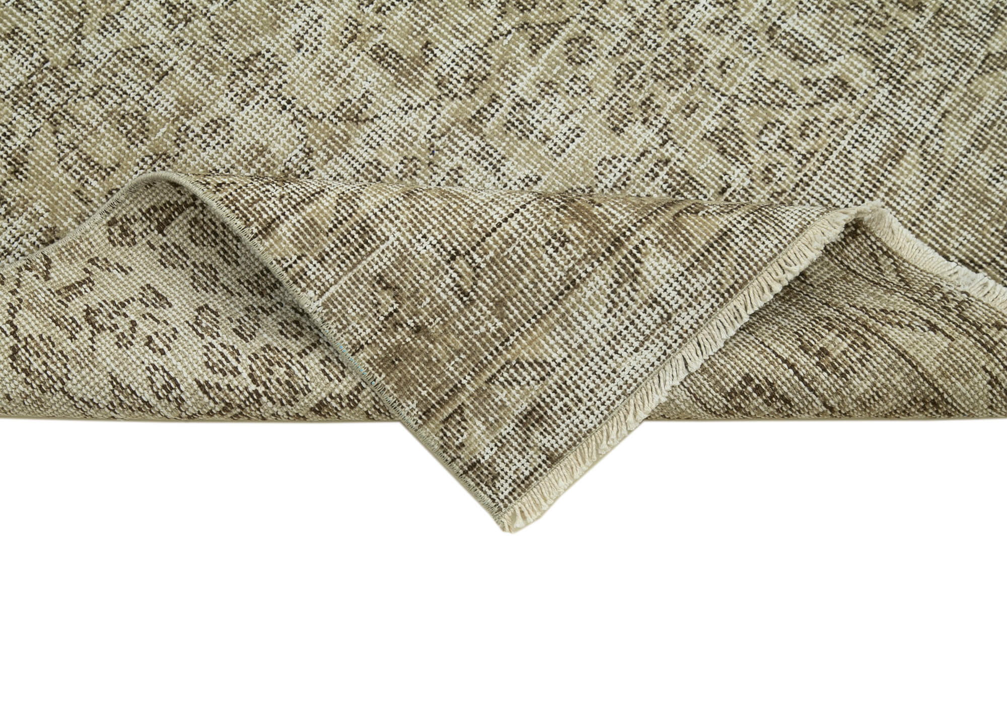 Handmade Vintage Area Rug – Overdyed Wool Rug | Turkish Hand Knotted Carpet 2'7''x10'2''
