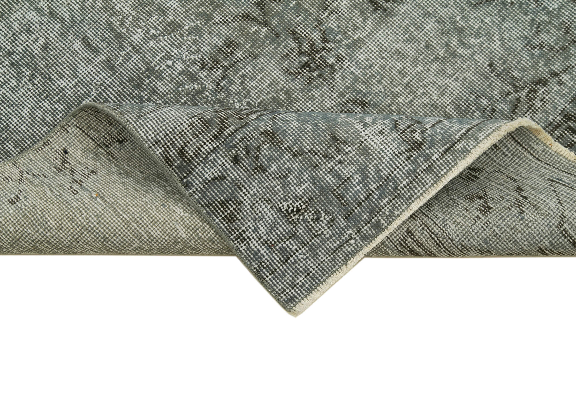 Handmade Vintage Area Rug – Overdyed Wool Rug | Durable Cotton Carpet 2'11''x10'