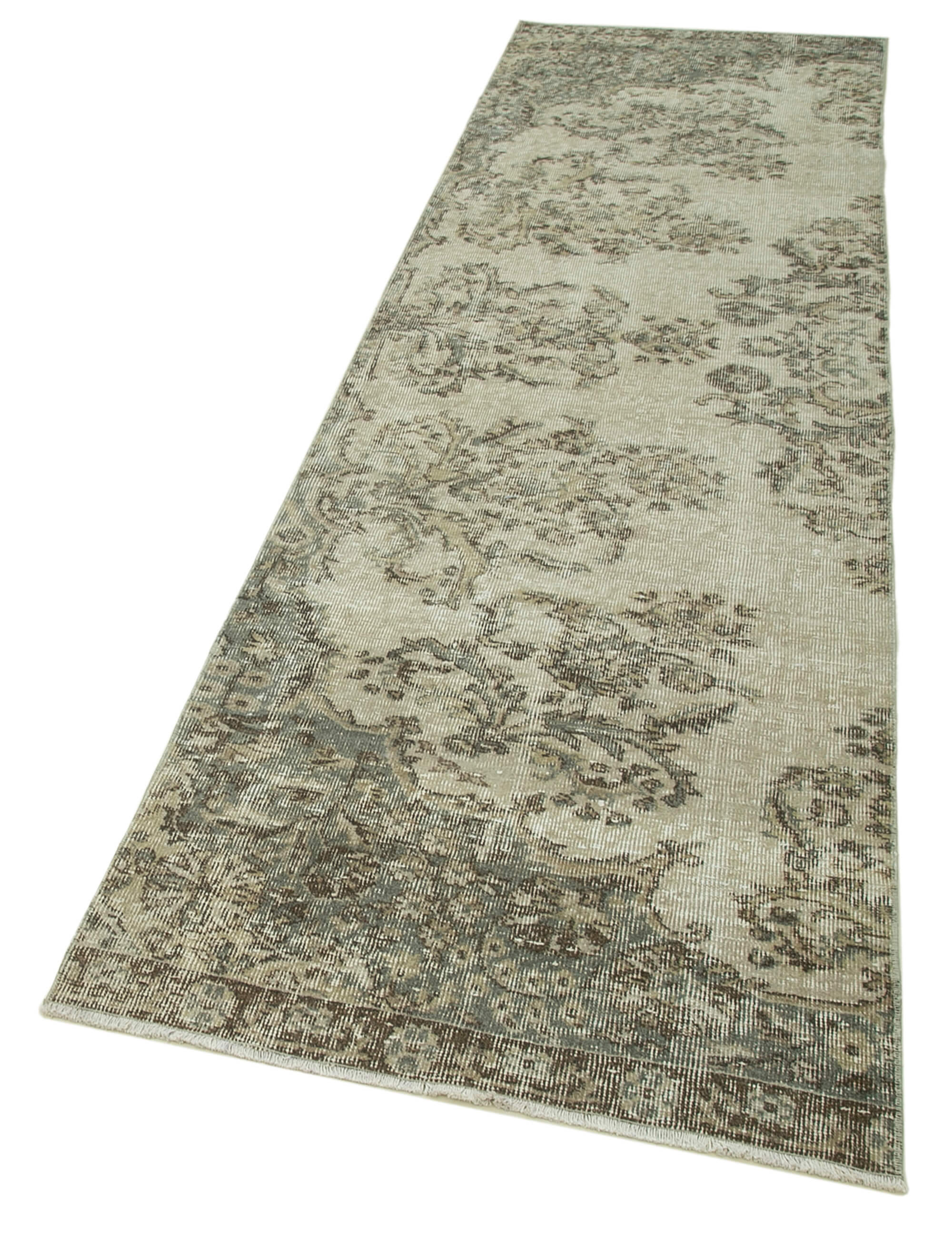 Vintage Handmade Area Rug – Overdyed Cotton Wool Carpet, Turkish Hand Knotted