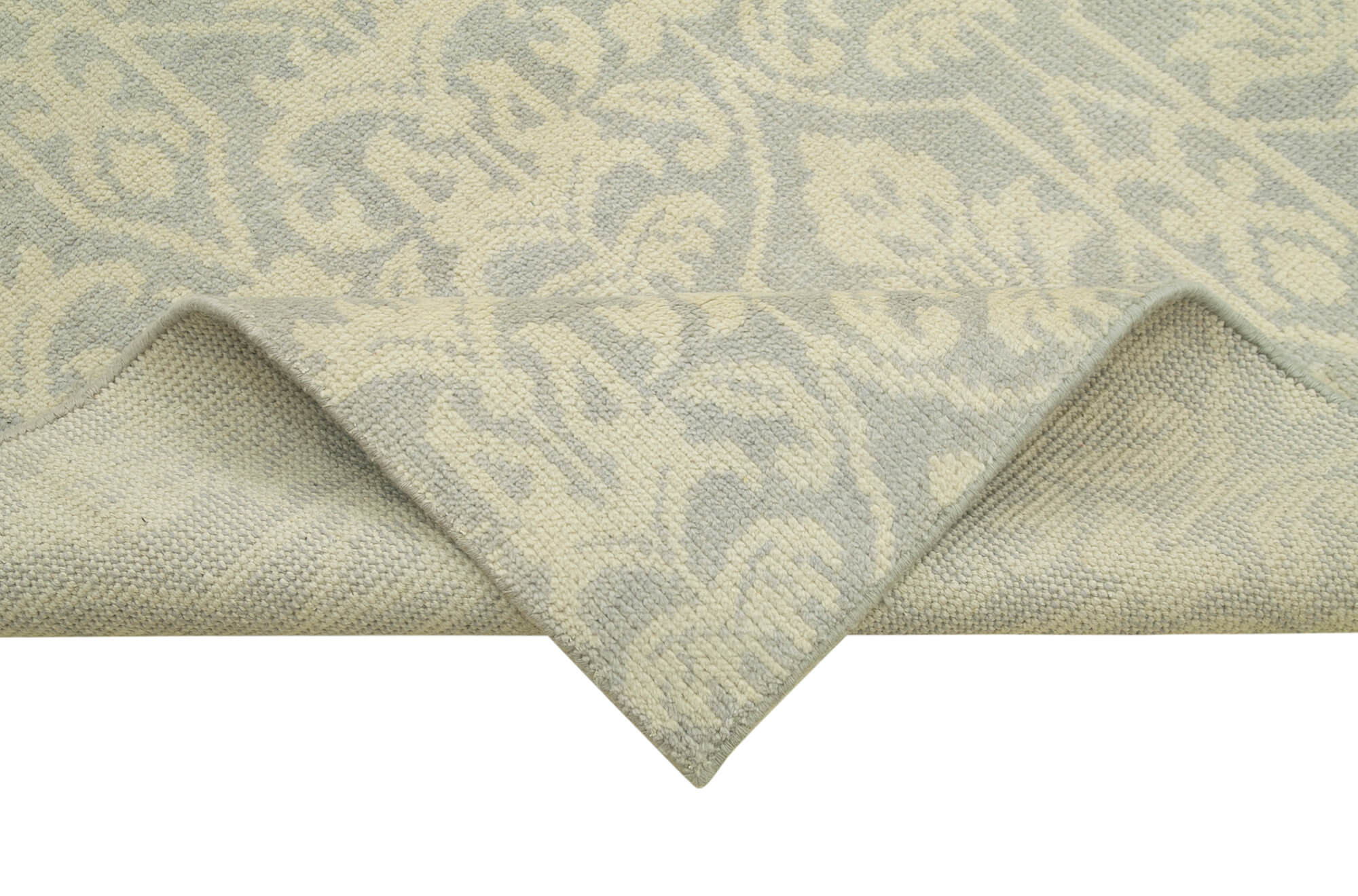 Handmade Wool Cotton Rug – Beige Geometric Pattern Rug | Durable Area Carpet 9'0''x11'10''