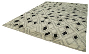 Handmade Wool Cotton Rug – Beige Geometric Vintage Turkish Area Rug 10'1''x13'8''