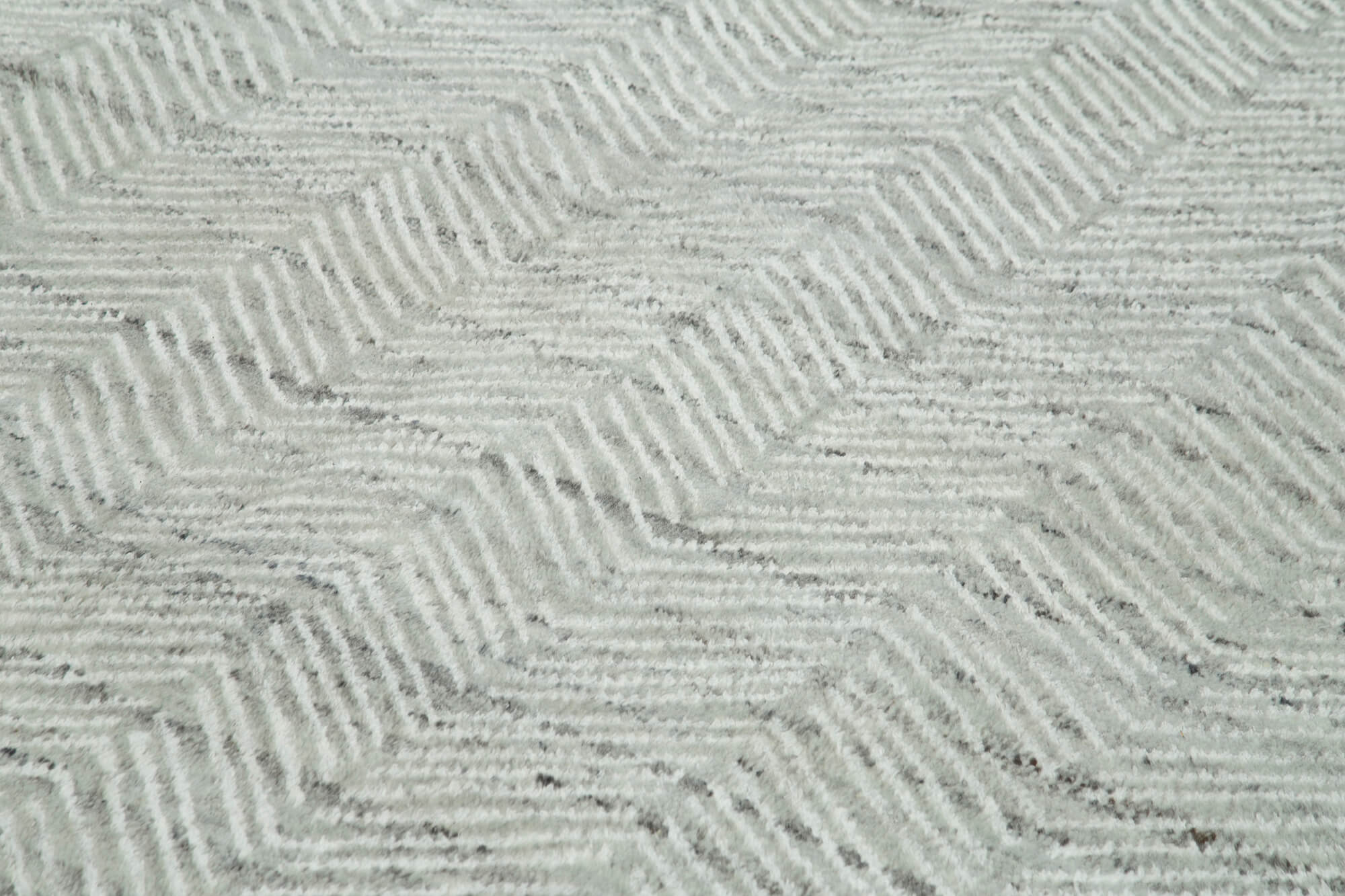 Handmade Wool Cotton Rug - Grey Geometric Area Rug | Large Living Room Carpet