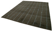 Handmade Wool Cotton Rug - Brown Cotton Rug 8x10 | Geometric Wool Carpet by Agacan