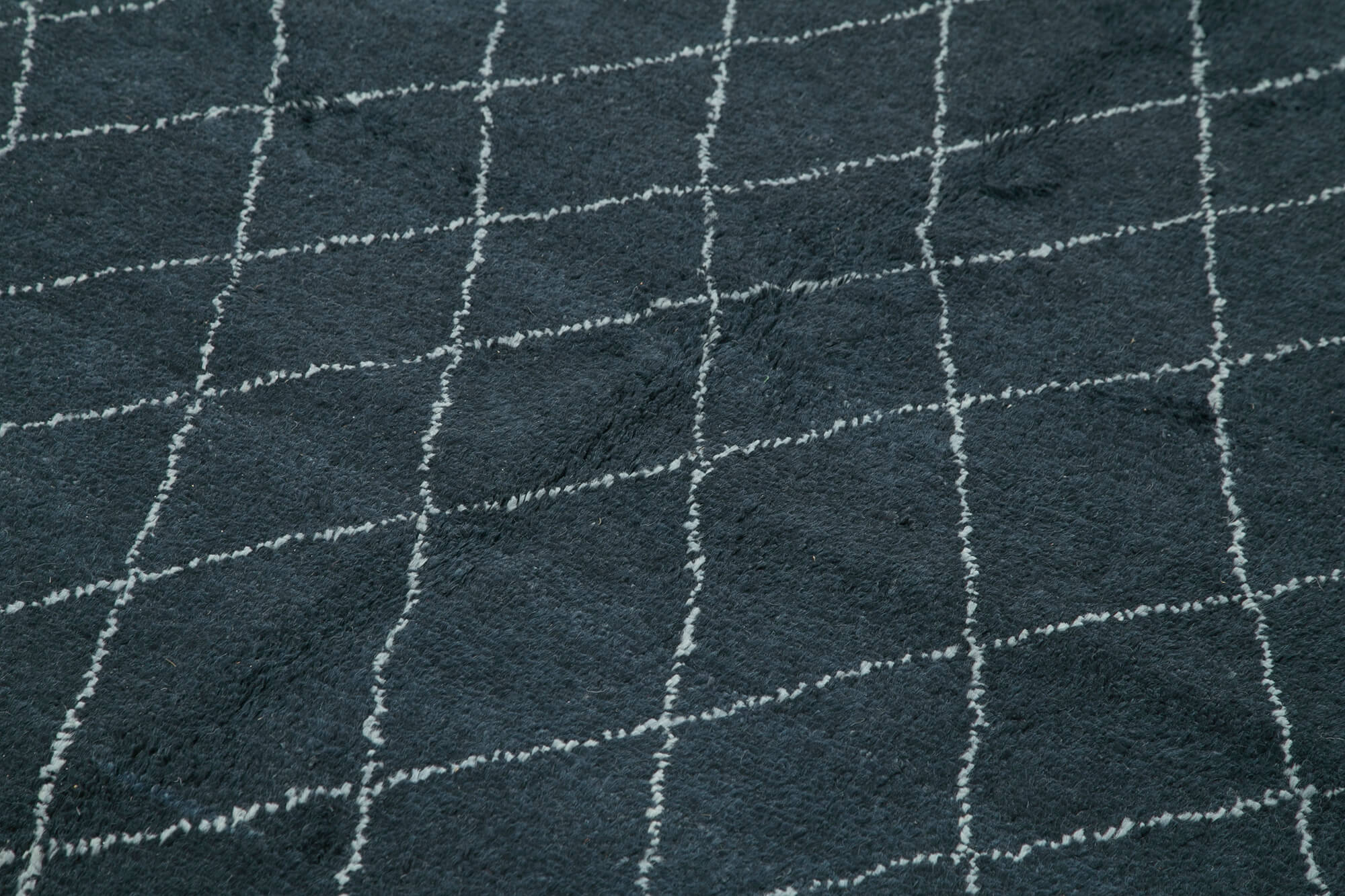 Handmade Wool Cotton Rug | Blue Geometric Area Rug 8x10 Feet by Agacan