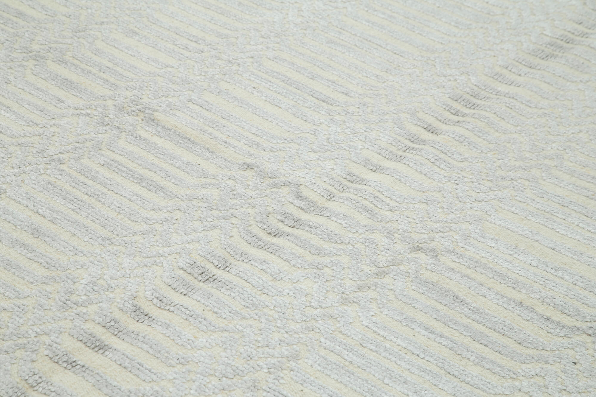 Handmade Wool Cotton Rug – Grey Geometric Area Rug | Soft Durable Cotton Blend