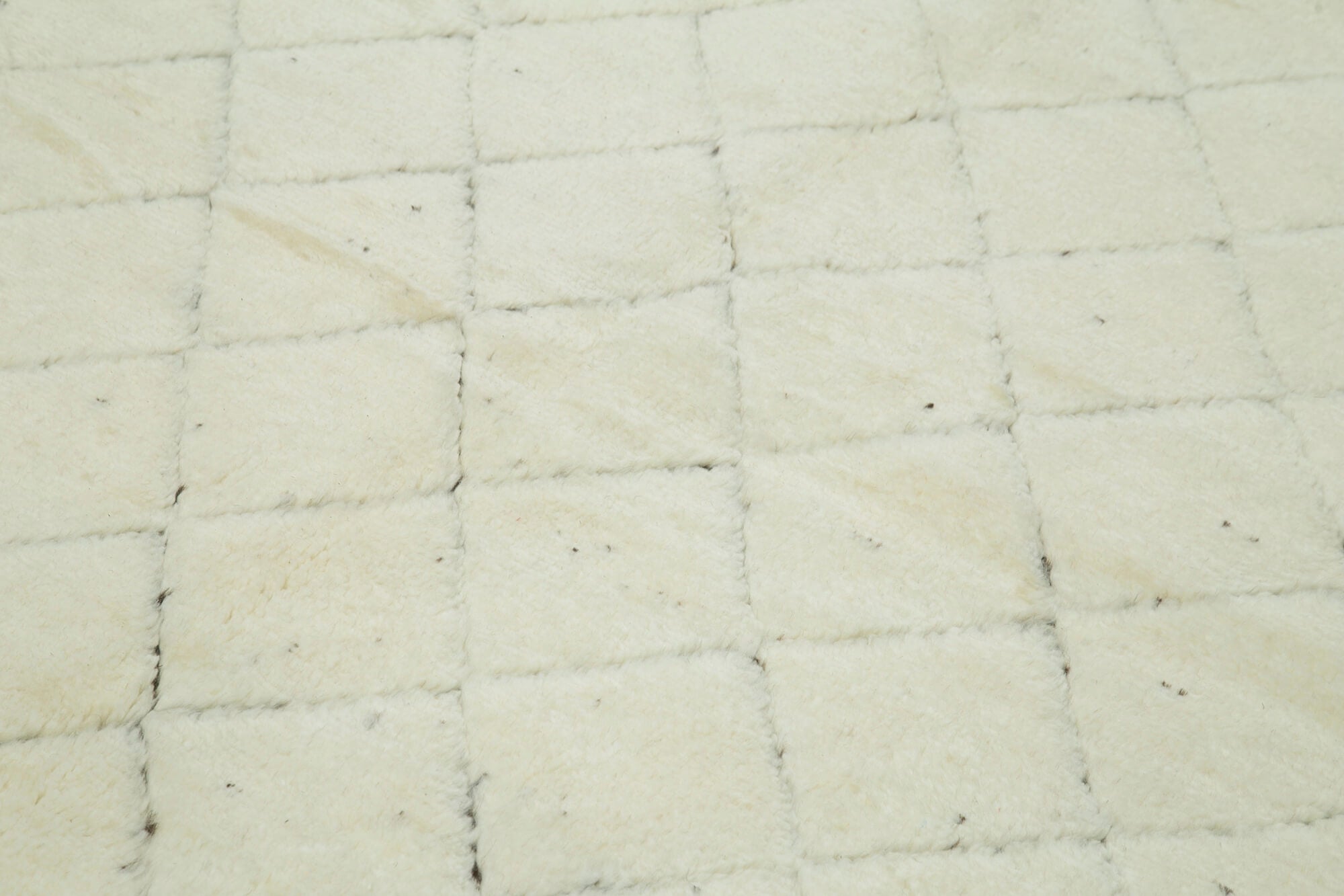 Handmade Wool Cotton Rug – Beige Geometric Area Floor Mat 7x10 Feet