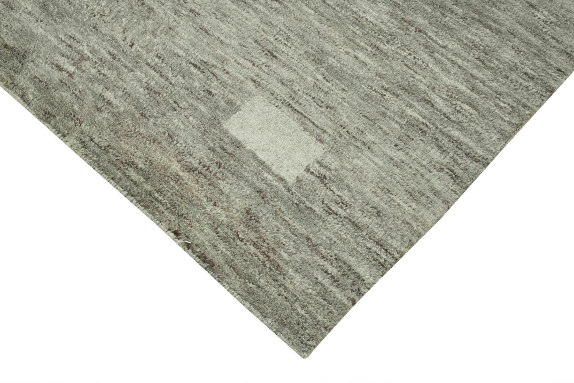 Handmade Wool Cotton Rug – Grey Geometric Area Rug 7'9''x9'9'' | Vintage Turkish Carpet