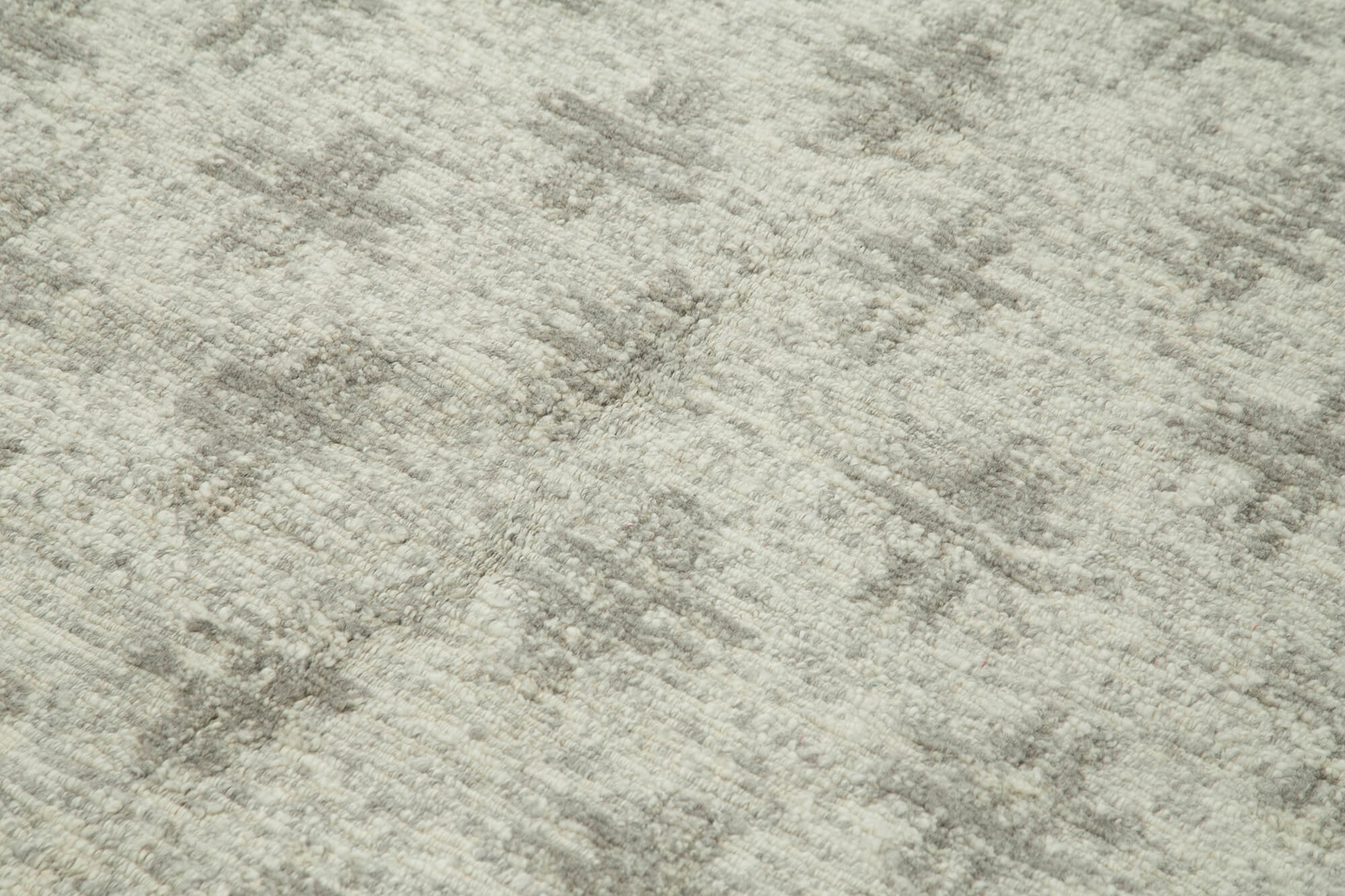Handmade Wool Cotton Rug - Beige Geometric Turkish Hand Knotted Carpet 6'x9'