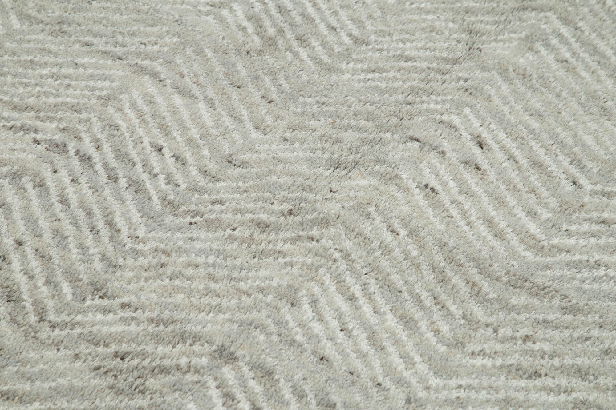 Handmade Wool Cotton Rug - Grey Geometric Area Rug | Durable Turkish Wool Carpet