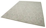 Handmade Wool Cotton Rug - Beige Geometric Area Rug | Durable Floor Covering 8'1''x10'4''