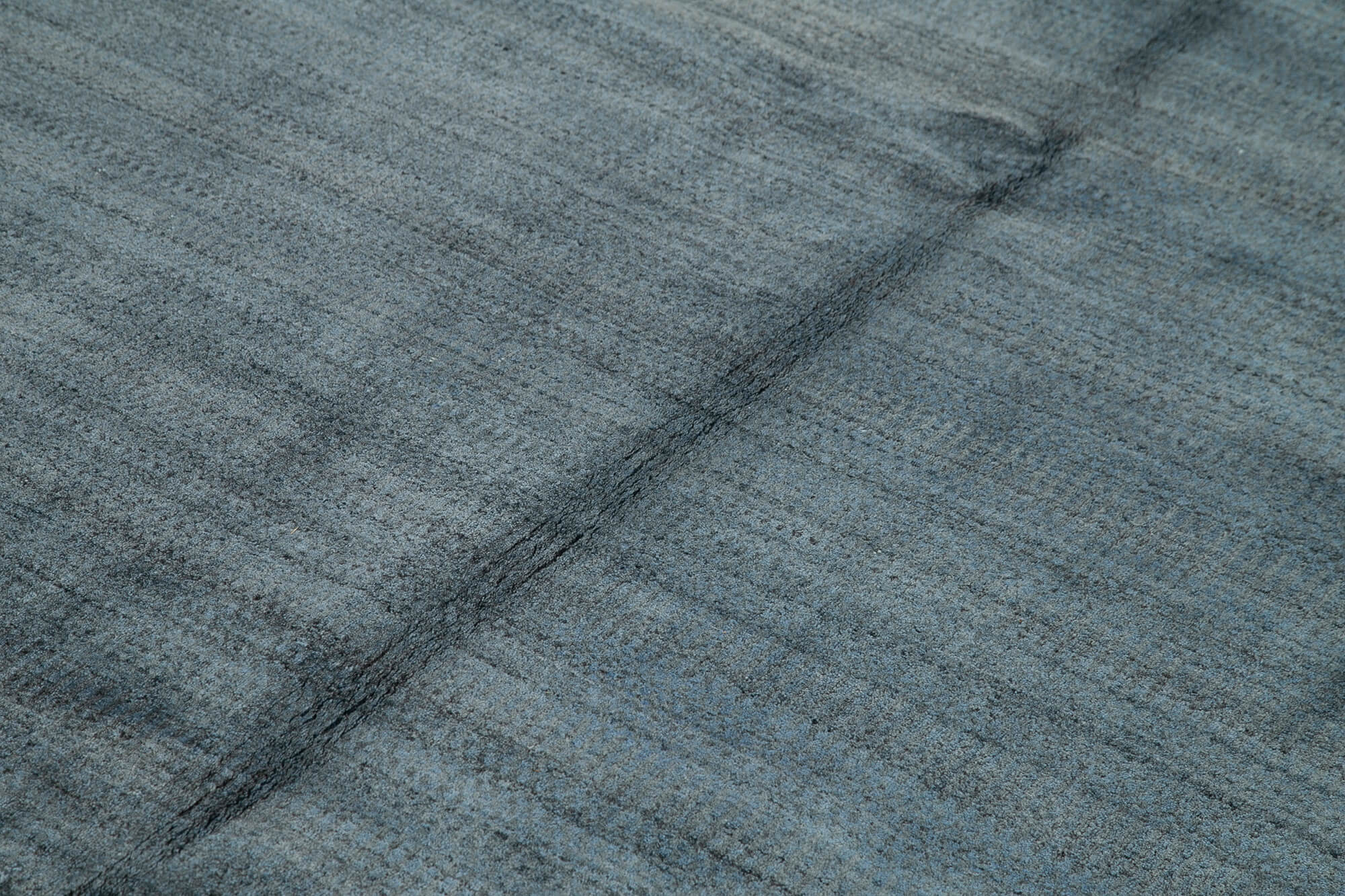 Handmade Wool Cotton Rug - Blue Geometric Pattern Carpet 8x10 Feet Area Rug