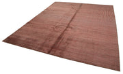 Handmade Wool Cotton Rug – Red Geometric Pattern Carpet | Vintage Area Rug 8'x10'