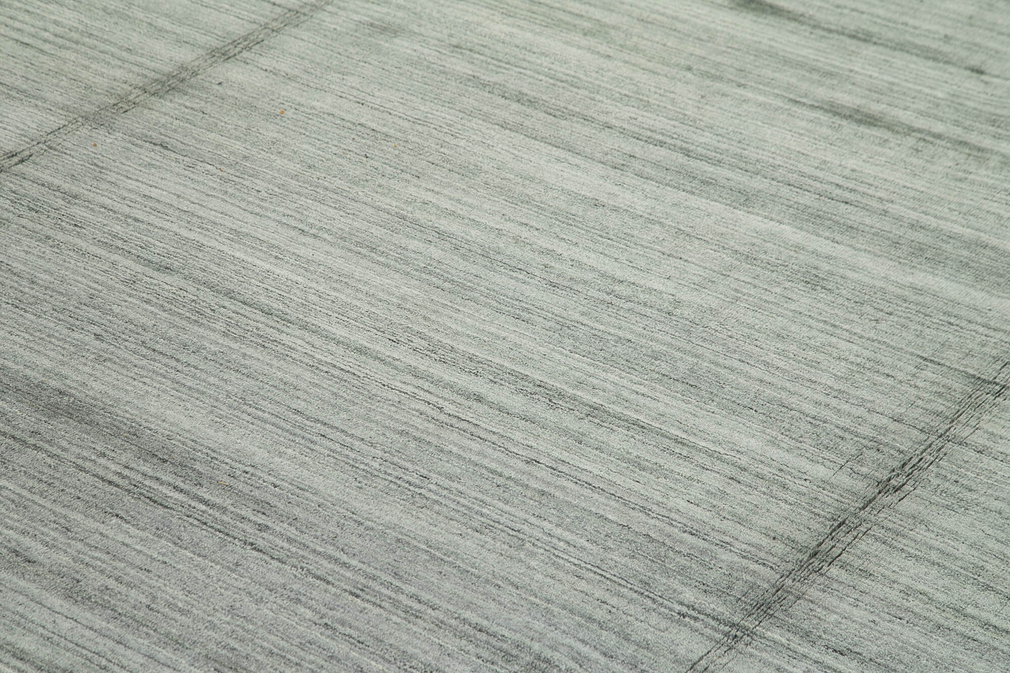Handmade Wool Cotton Rug - Grey Geometric Pattern | Large 10x14 Wool Rug