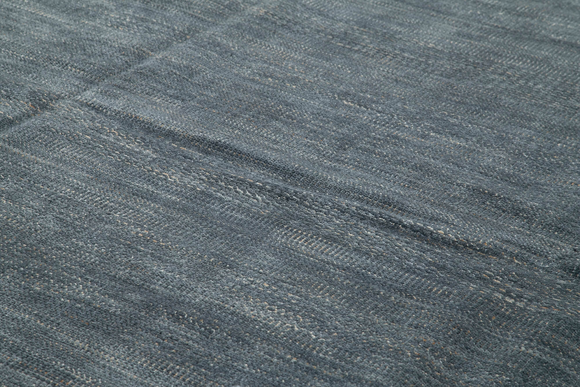 Handmade Wool Cotton Rug – Blue Geometric Pattern Carpet | Large Living Room Rug by Agacan