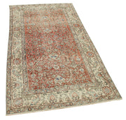 Handmade Vintage Area Rug - Overdyed Wool Rug, Turkish Hand Knotted, 3'6'' x 6'7''