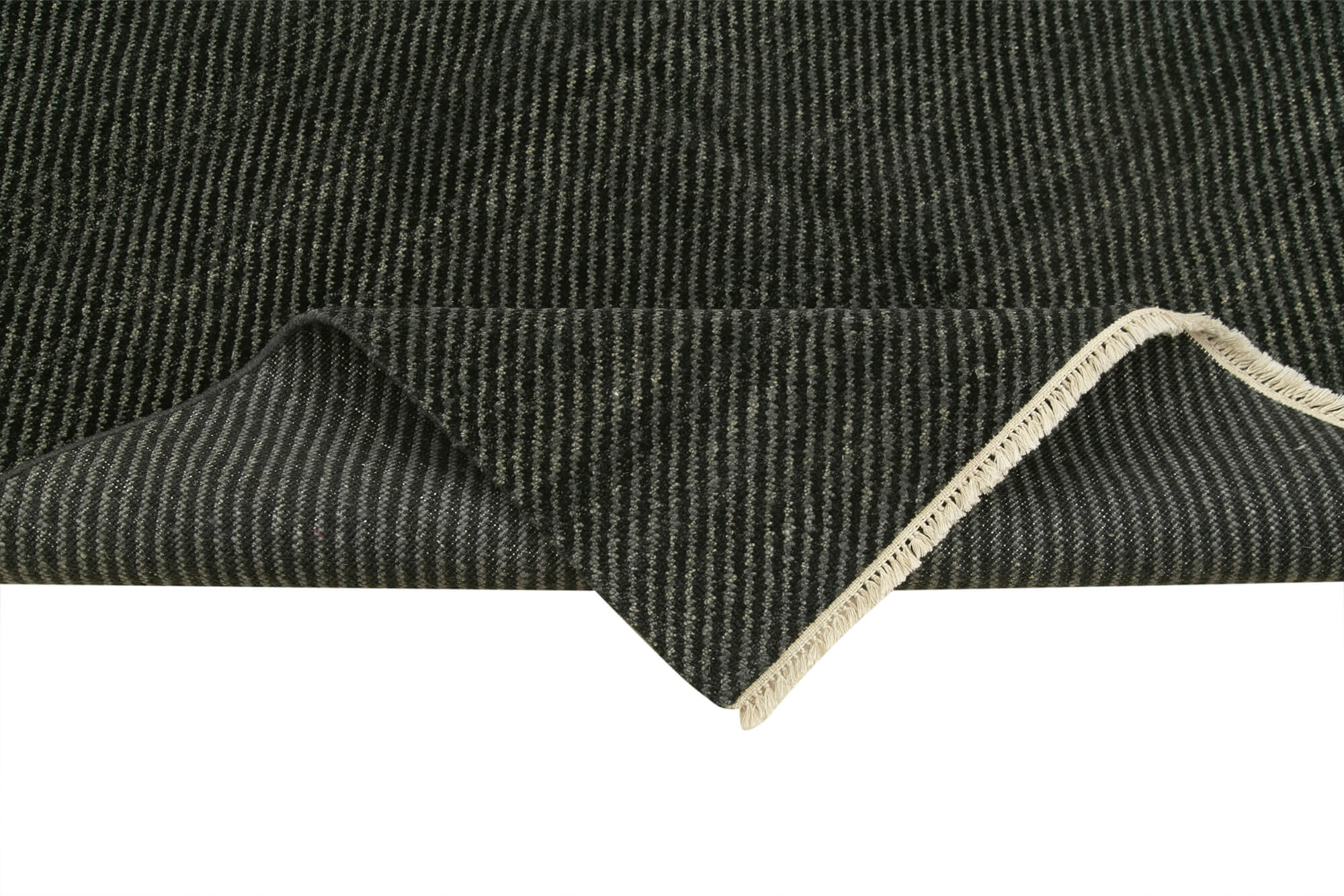 Handmade Wool Cotton Rug - Grey Geometric Area Rug 5'7'' x 8'1'' | Vintage Turkish Carpet