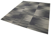 Handmade Area Rug – Grey Striped Kilim Cotton Wool Carpet 6'11''x8'1''
