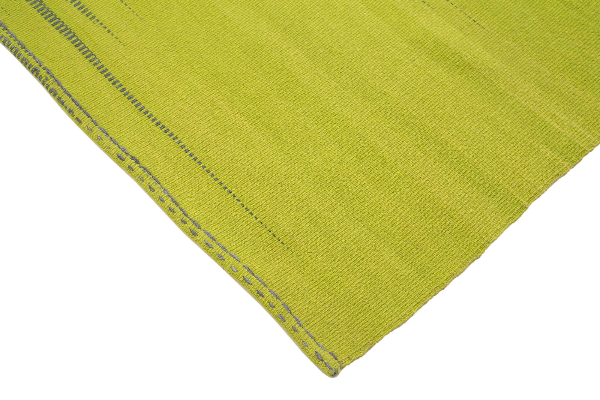 Handmade Area Rug – Grey Striped Cotton Wool Kilim, Vintage Turkish Carpet 5'10''x8'8''