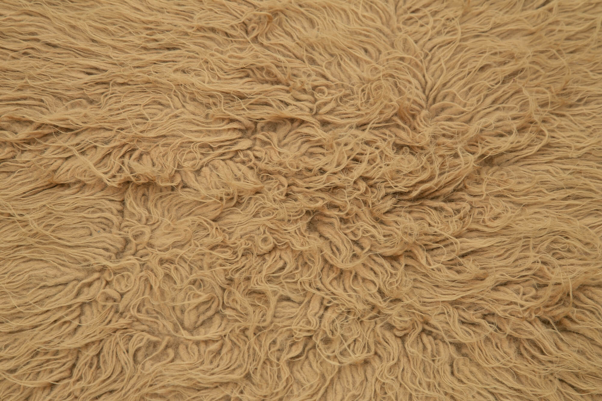 Handmade Wool Area Rug - Brown Vintage Carpet 2x10 Runner with Shaggy Cotton Texture
