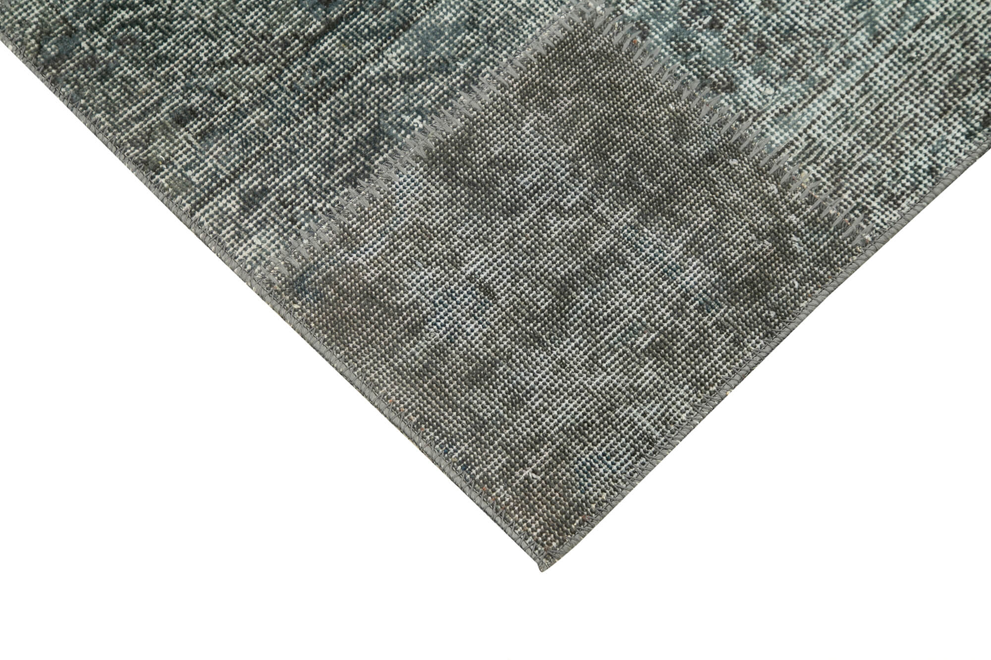 Handmade Patchwork Rug - Kirk Yama Grey Cotton Wool Area Rug 2'10'' x 7'5''
