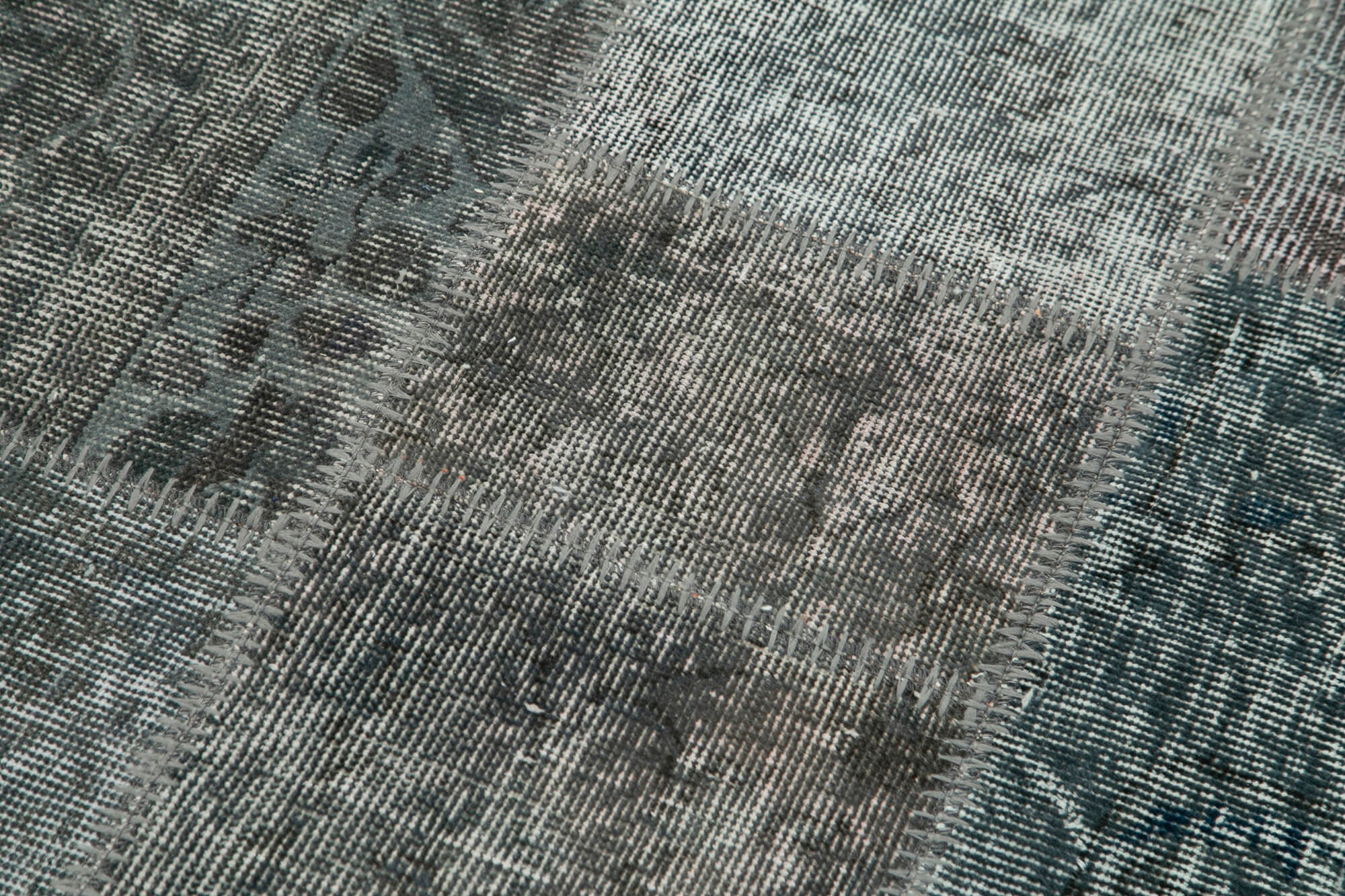 Handmade Patchwork Rug - Kirk Yama Grey Cotton Wool Area Rug 2'10'' x 7'5''