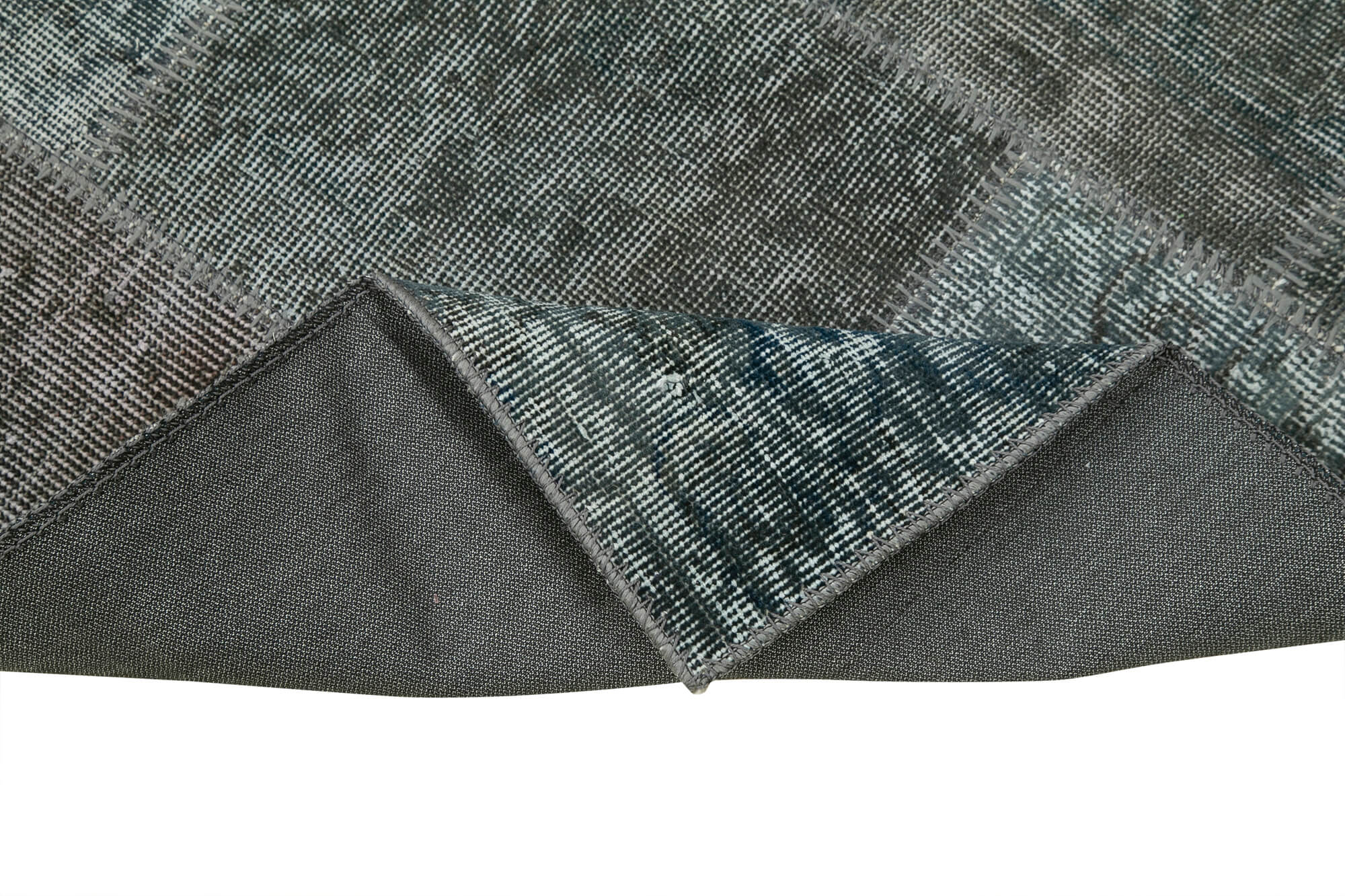 Handmade Patchwork Rug - Kirk Yama Grey Cotton Wool Area Rug 2'10'' x 7'5''