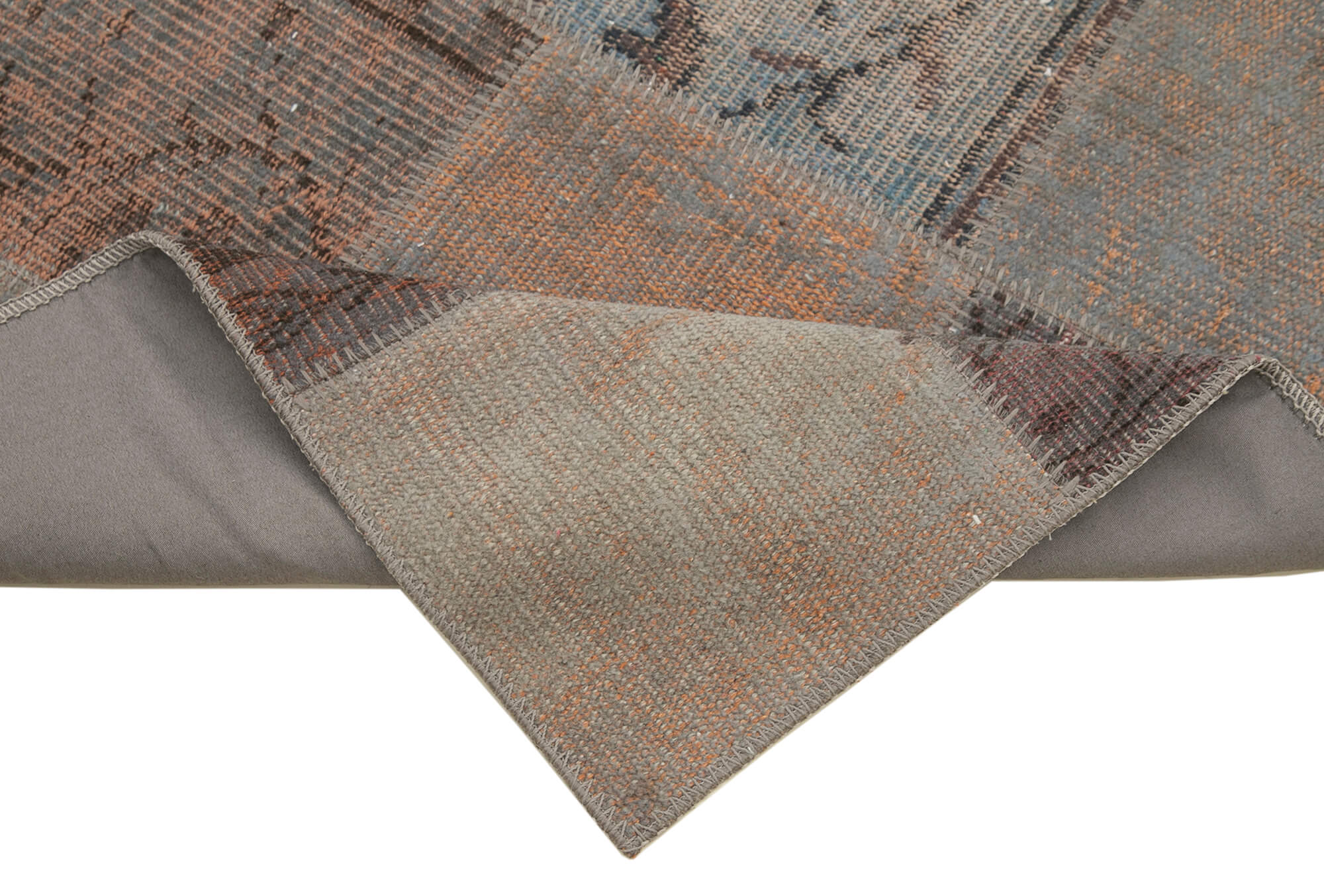 Handmade Wool Area Rug | Vintage Turkish Carpet Cotton Wool Patchwork Runner
