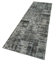 Handmade Patchwork Rug - Kirk Yama Grey Cotton Wool Area Rug 2'9'' x 10'0''