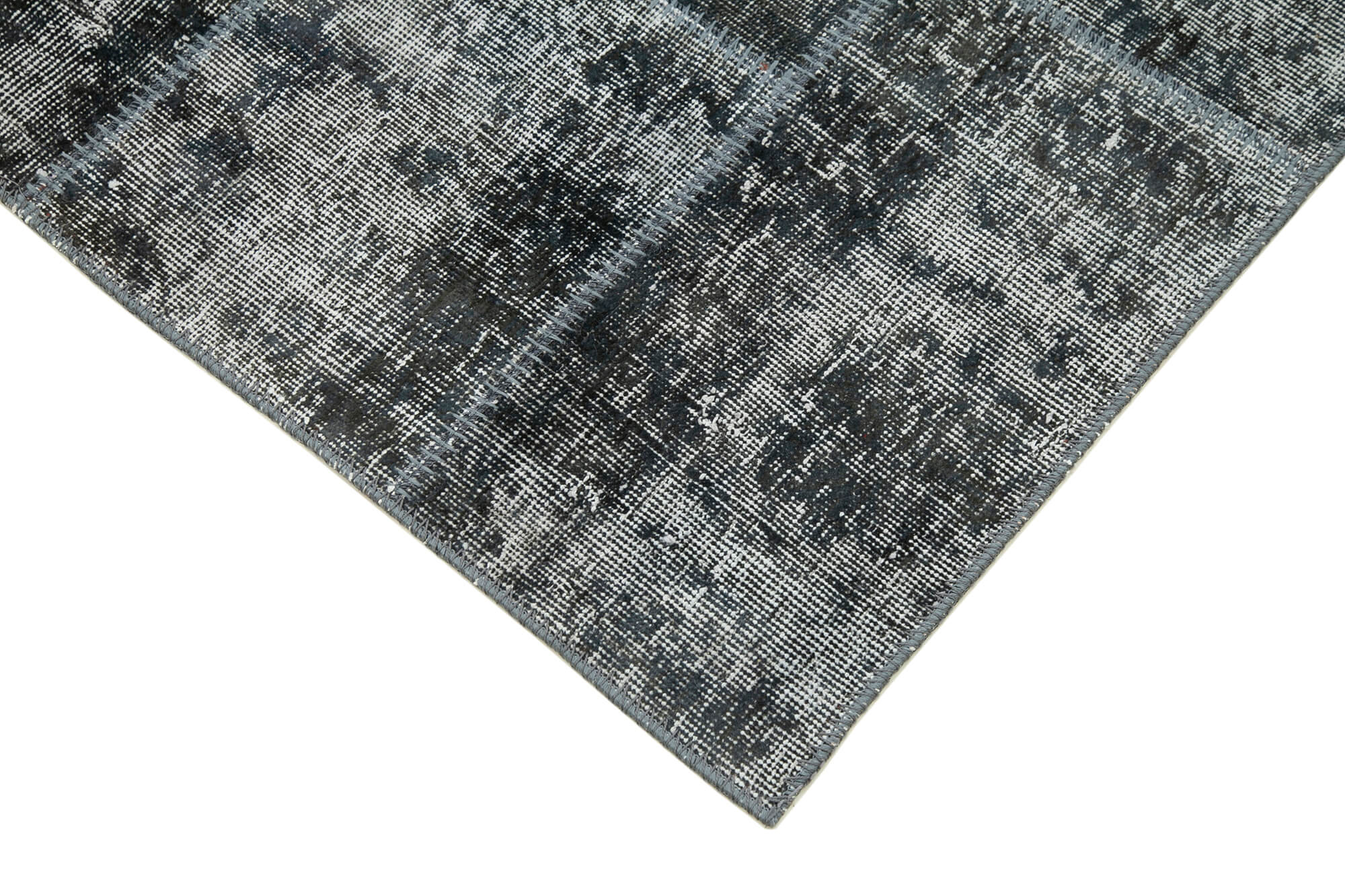 Handmade Patchwork Rug - Kirk Yama Grey Cotton Wool Area Rug 2'9'' x 10'0''