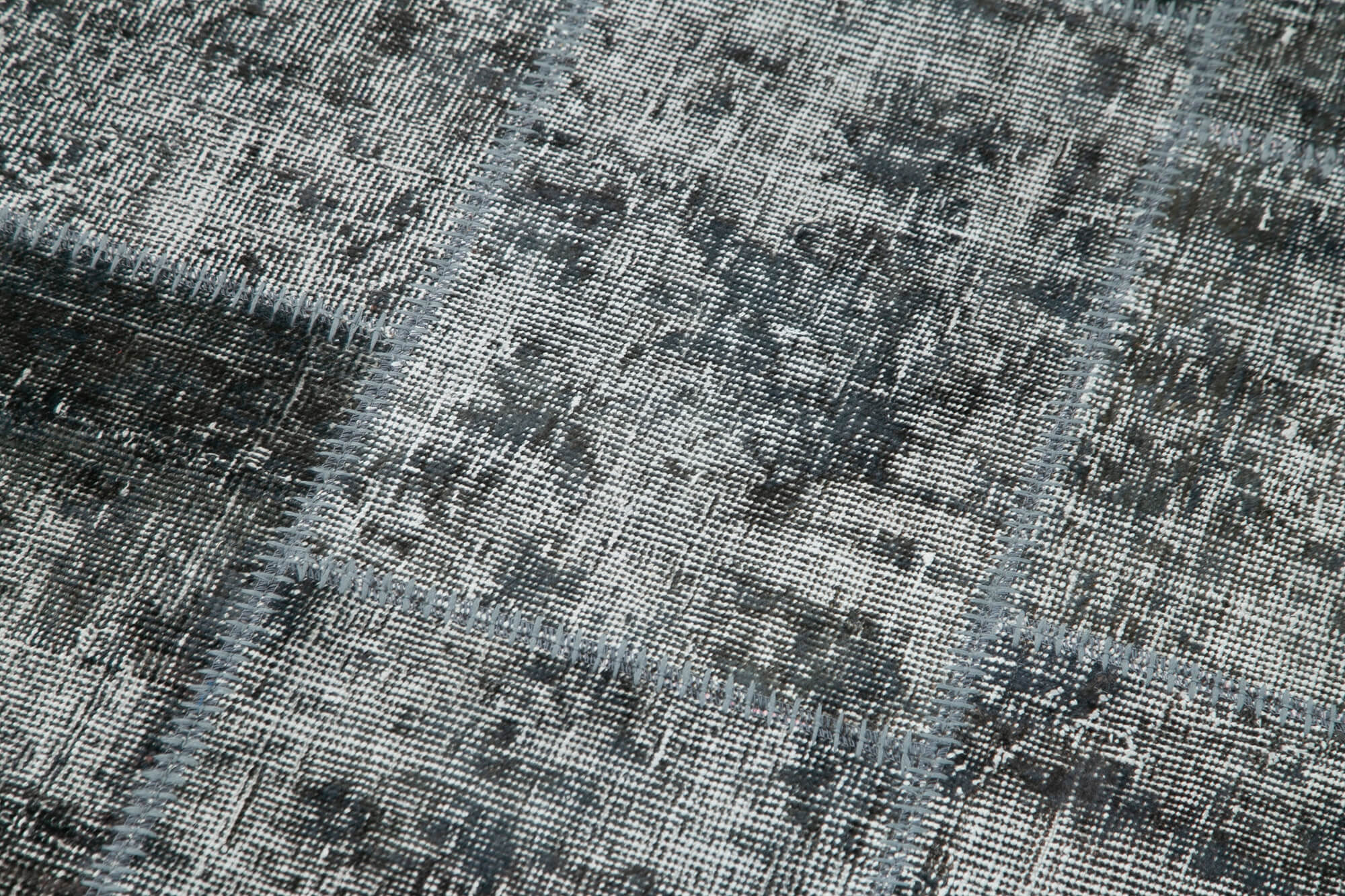 Handmade Patchwork Rug - Kirk Yama Grey Cotton Wool Area Rug 2'9'' x 10'0''