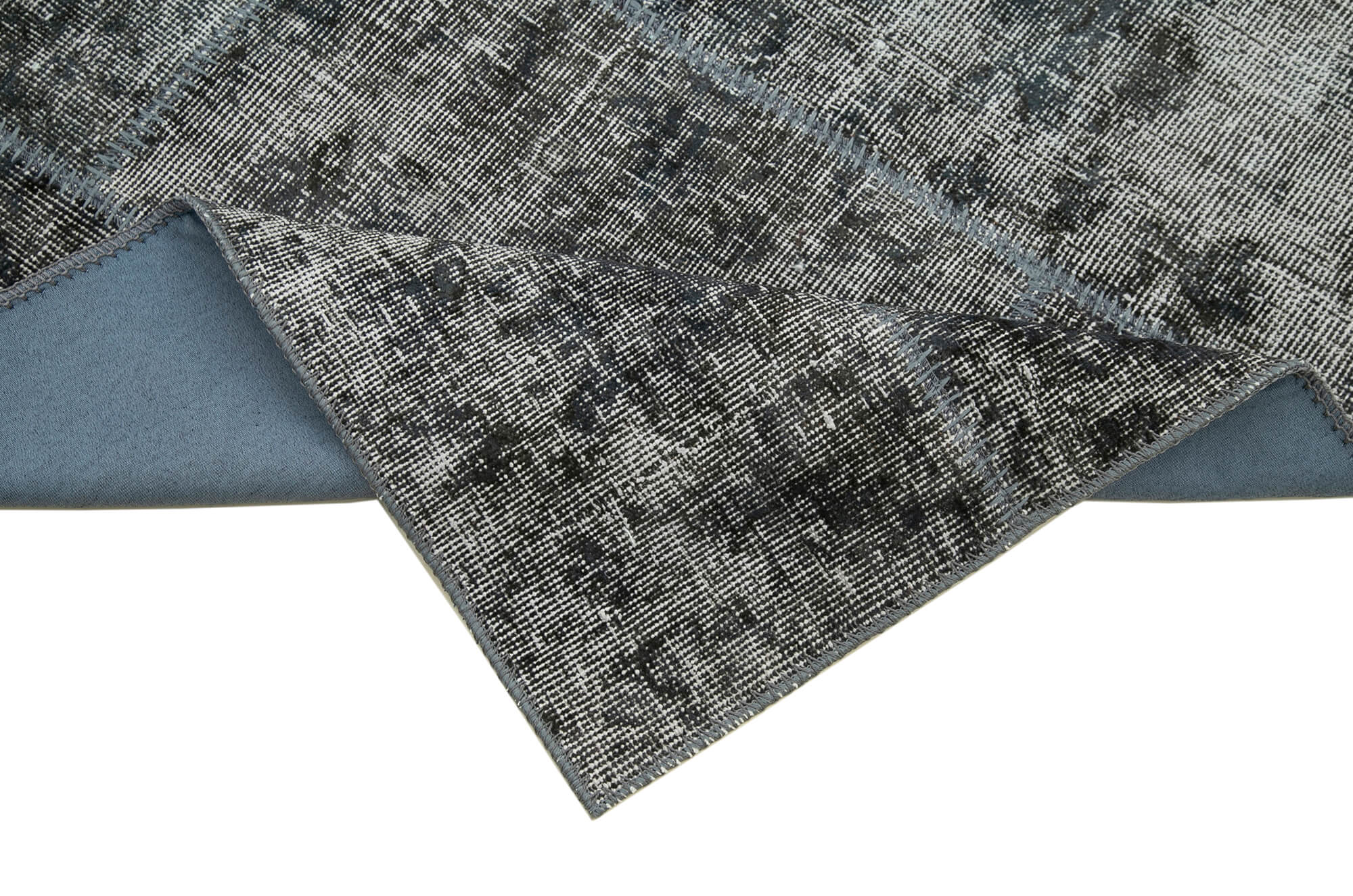 Handmade Patchwork Rug - Kirk Yama Grey Cotton Wool Area Rug 2'9'' x 10'0''