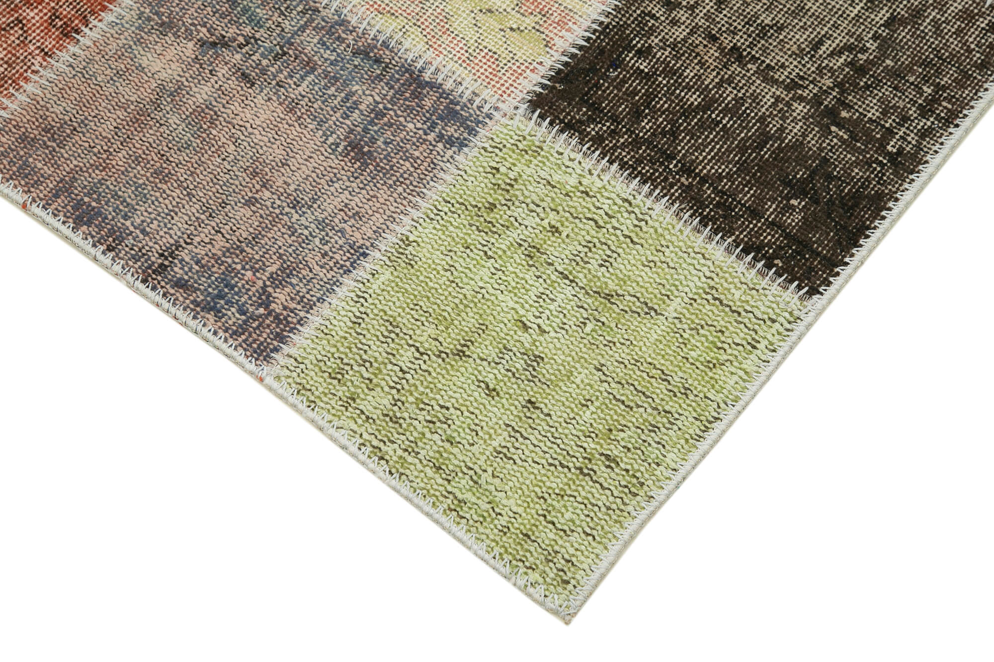 Handmade Patchwork Rug - Kirk Yama Multicolor Cotton Wool Area Carpet 2'9''x9'8''