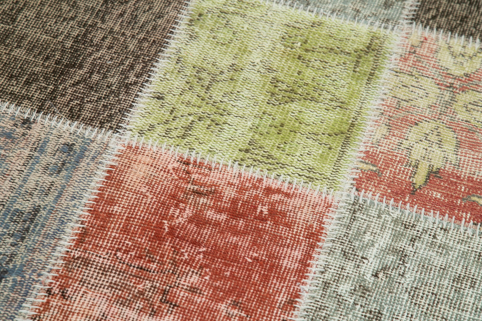 Handmade Patchwork Rug - Kirk Yama Multicolor Cotton Wool Area Carpet 2'9''x9'8''