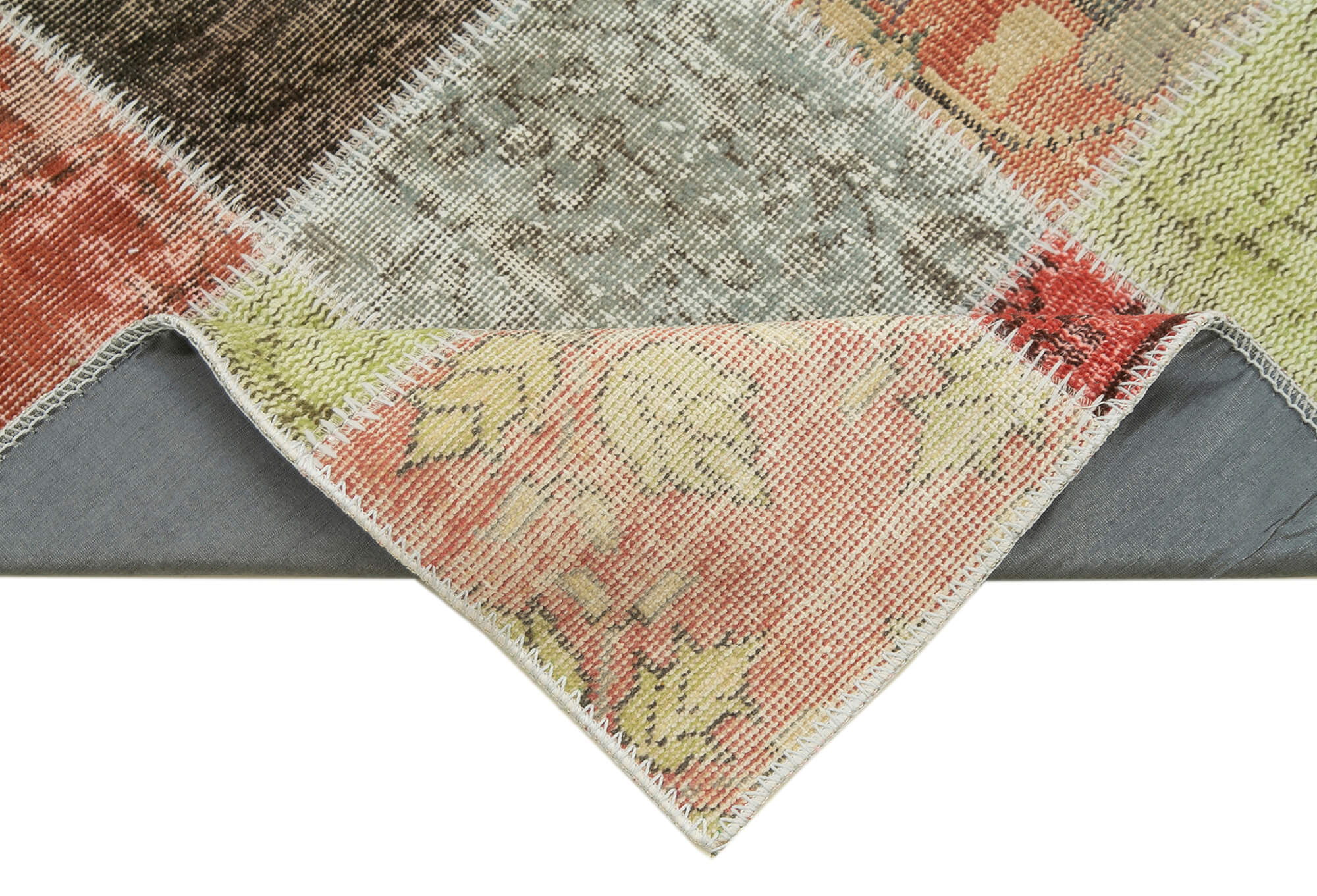 Handmade Patchwork Rug - Kirk Yama Multicolor Cotton Wool Area Carpet 2'9''x9'8''