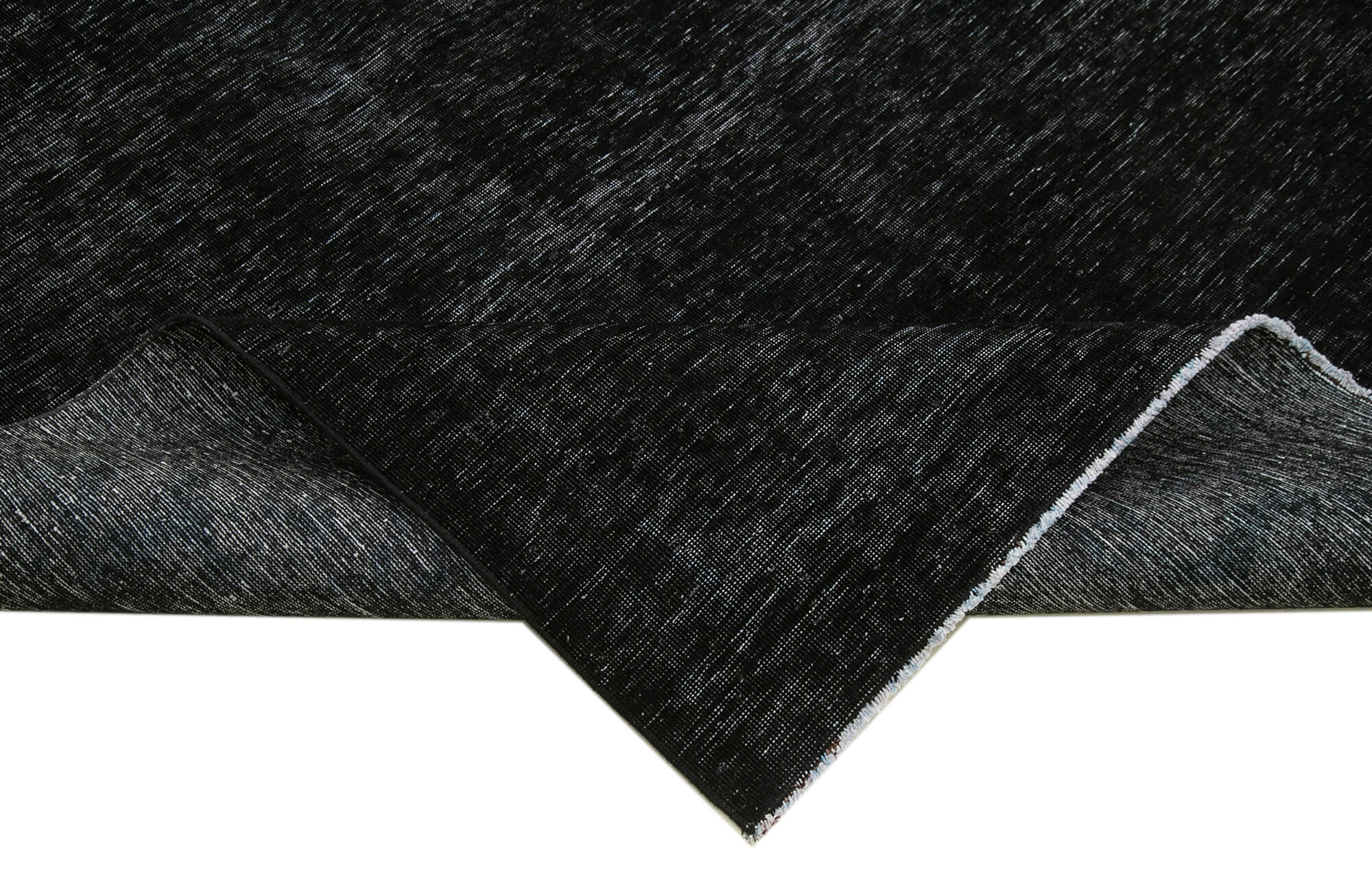 Handmade Area Rug | Persian Black Wool Cotton Classic Vintage Carpet 9'10"x13'1"