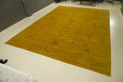 Handmade Wool Area Rug – Vintage Turkish Carpet 14'0"x20'9" Classic Cotton Wool Rug