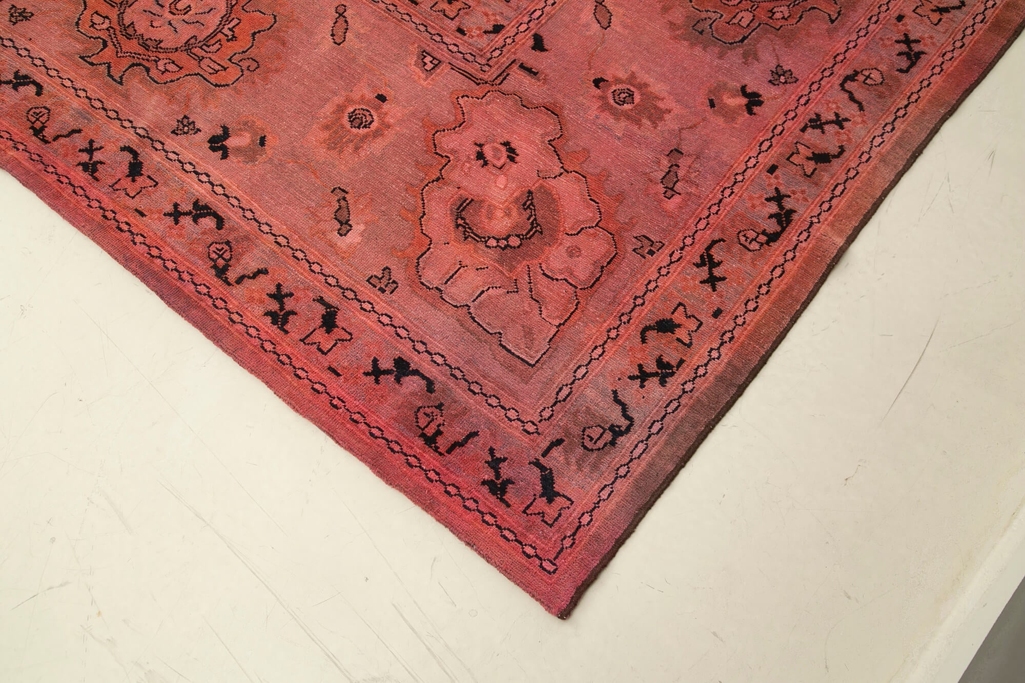 Handmade Wool Area Rug - Tebriz Pink Classic Cotton Rug 14'10''x23'10'' | Vintage Turkish Carpet