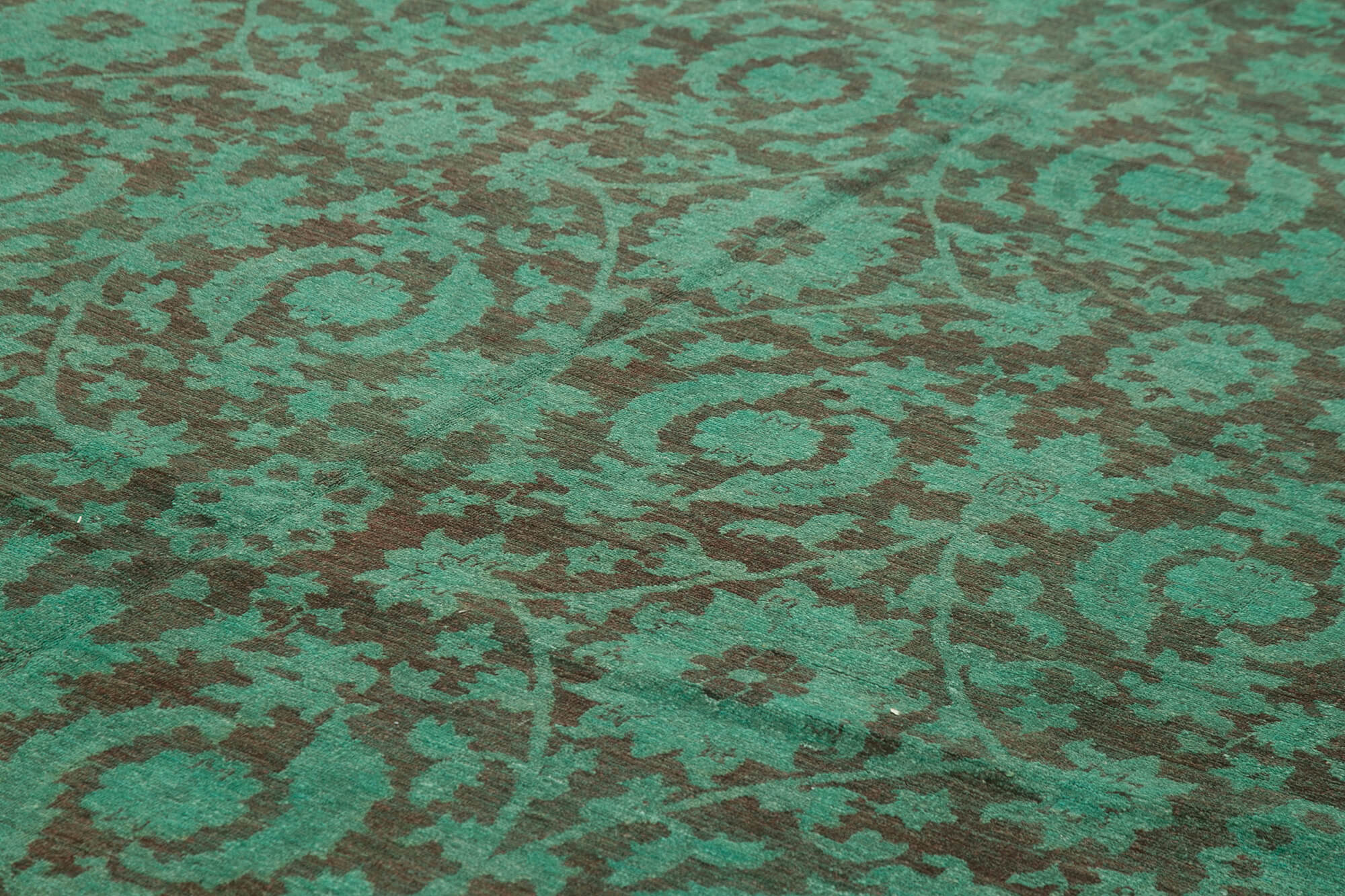 Handmade Area Rug – Tebriz Turquoise Classic Cotton Wool Carpet 14'1''x25'10''