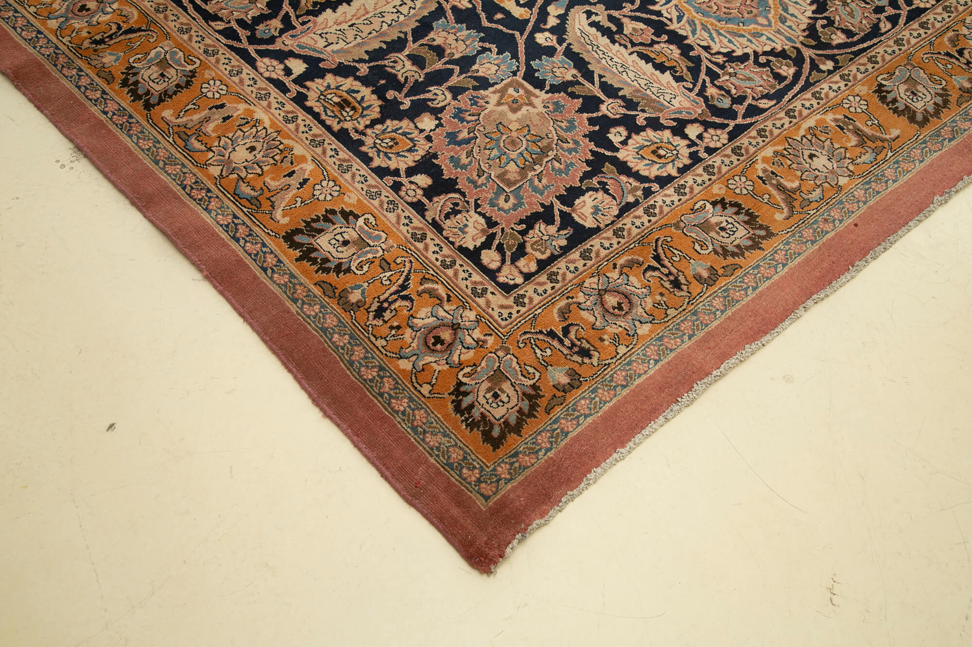 Handmade Wool Area Rug – Vintage Turkish Classic Red Cotton Wool Carpet 18'8''x28'6''