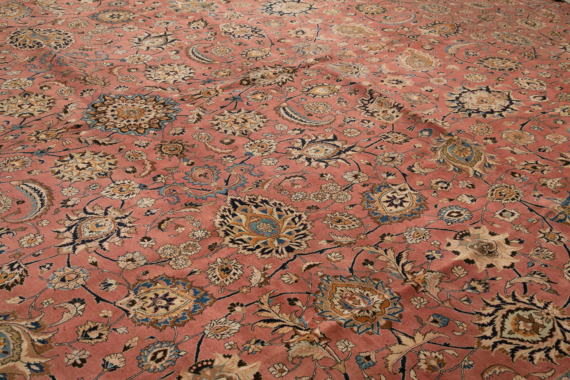 Handmade Wool Area Rug – Vintage Turkish Classic Red Cotton Wool Carpet 18'8''x28'6''