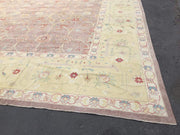 Handmade Wool Area Rug – Classic Beige Carpet Cotton Wool Rug 18'8''x27'11''