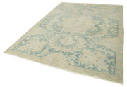 Handmade Area Rug – Persian Classic Beige Cotton Wool Vintage Carpet 6'11''x10'4''