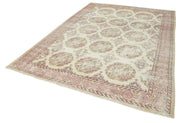 Handmade Vintage Area Rug – Kayseri Beige Cotton Wool Blend 6'11''x9'10''