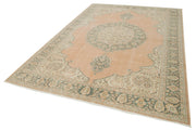 Vintage Cotton Wool Rug – Handmade Area Rug 6'9'' x 9'10'' | Turkish Hand Knotted Carpet