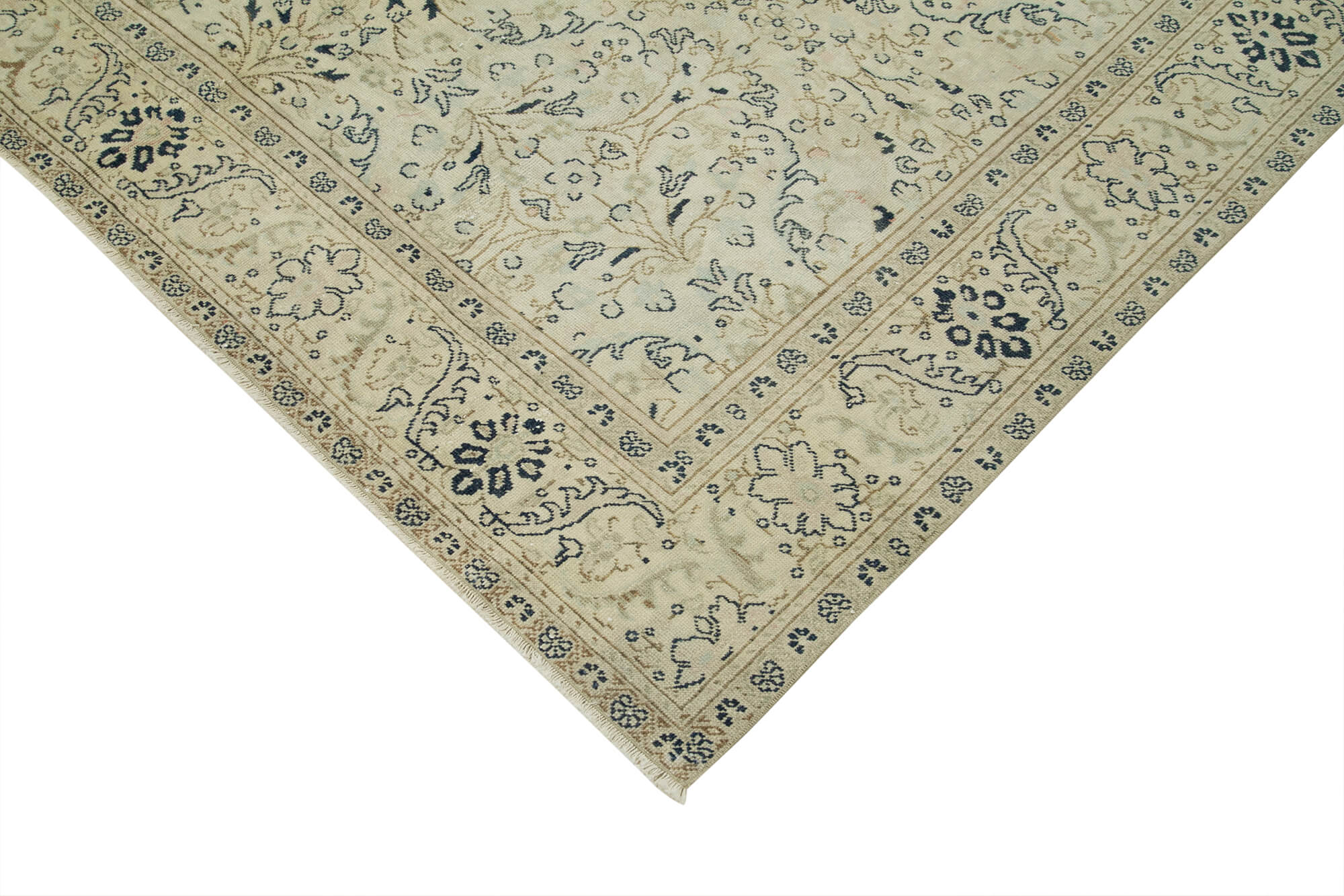 Vintage Cotton Wool Rug - Handmade Area Rug 6'3'' x 9'3'' | Authentic Kayseri Carpet