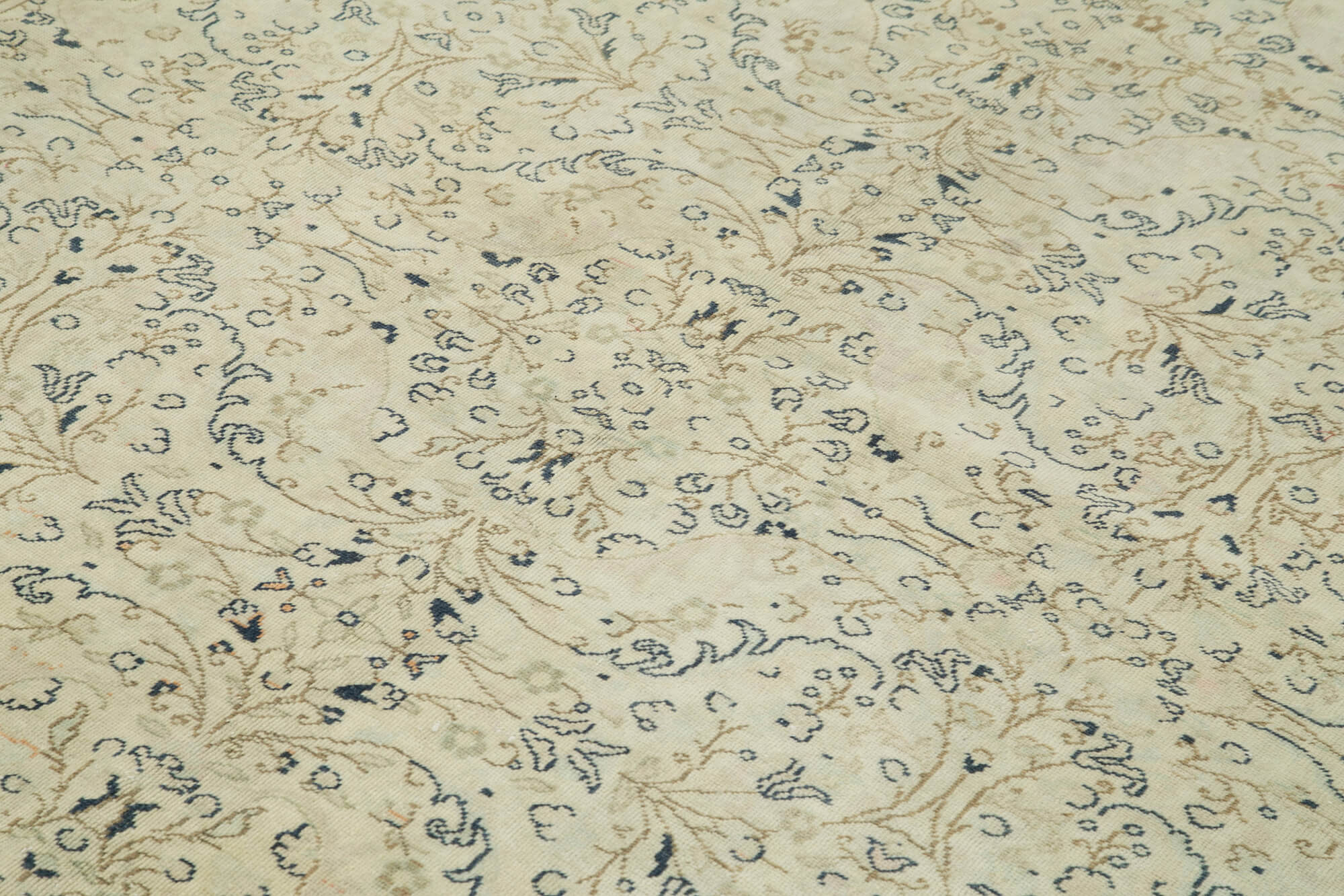 Vintage Cotton Wool Rug - Handmade Area Rug 6'3'' x 9'3'' | Authentic Kayseri Carpet