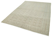 Vintage Cotton Wool Rug – Handmade Area Rug 6'5''x9'6'' Beige Eskitme Style