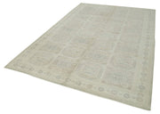 Vintage Cotton Wool Rug | Handwoven Traditional Hand Knotted Durable Vintage Rug 6'5'' x 9'6''