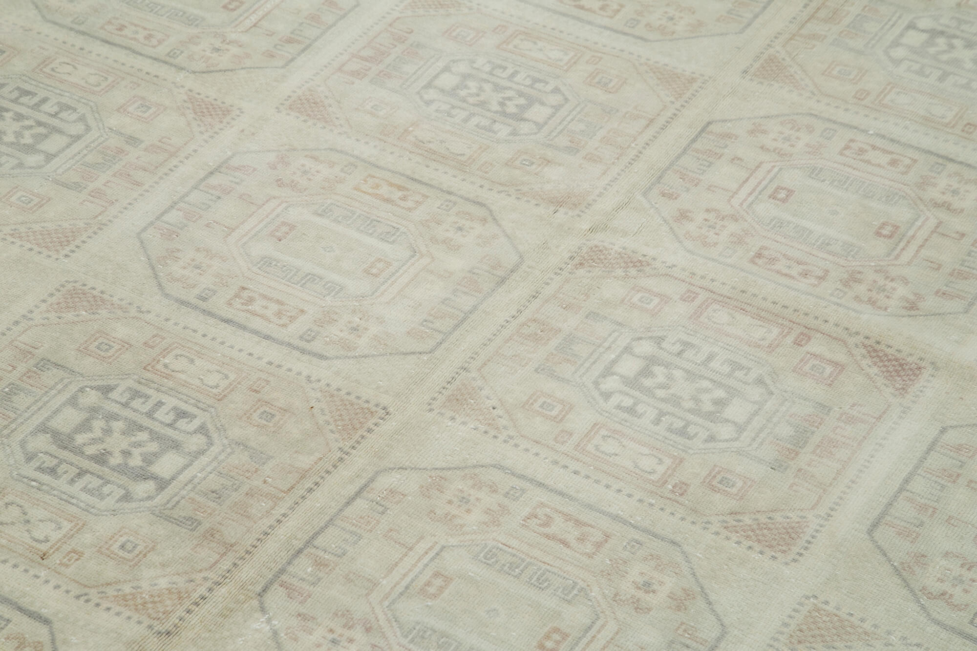Vintage Cotton Wool Rug | Handwoven Traditional Hand Knotted Durable Vintage Rug 6'5'' x 9'6''